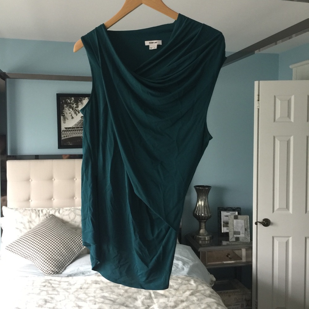 EUC Helmut Lang Sz Large Emerald Green Asymetrical